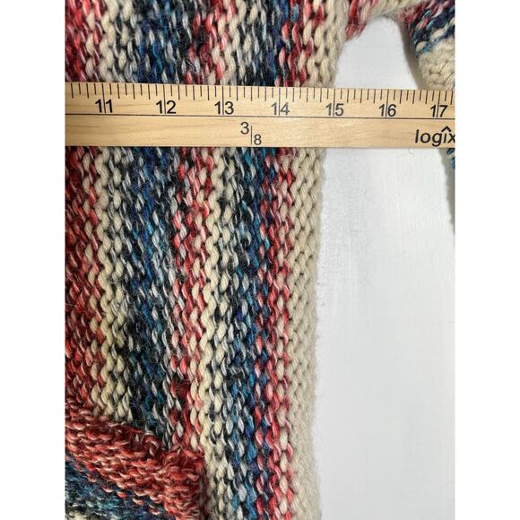 Mimi & Maggie Wool Blend Hooded Zip Cardigan Sweater Girls Medium Fringed Boho - Picture 4 of 12